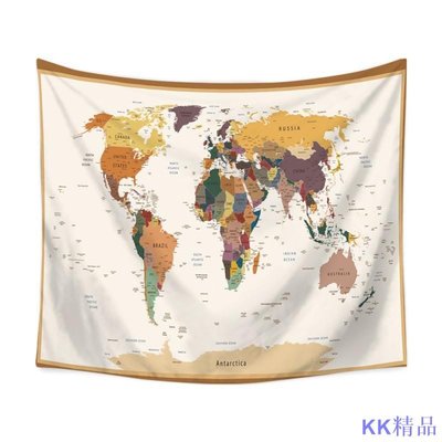 KK精品北歐家裝 世界地圖 ins掛布背景布 歐式臥室客廳裝飾 自拍牆壁毯桌布掛毯