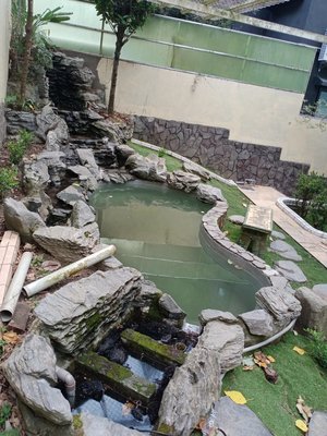 FRP水池防水 假山流水 景觀工程 魚池造景 水池修改 風水池