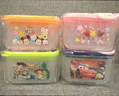 特價日本貨 (二入裝)正版授權迪士尼玩具總動員cas麥坤r米奇米妮tsum tsum優格盒點心盒生菜水果盒萬用收納盒