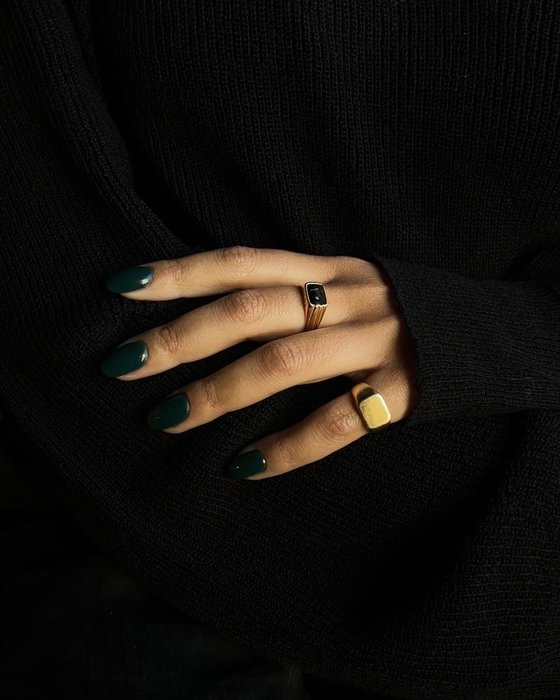 CINCO 葡萄牙精品 Giulia ring 925純銀鑲24K金戒指 方形素面戒指