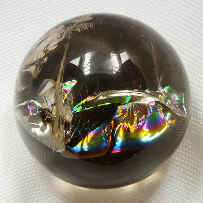 茶晶阿賽斯特萊水晶球033–直徑20.1mm。珍藏水晶
