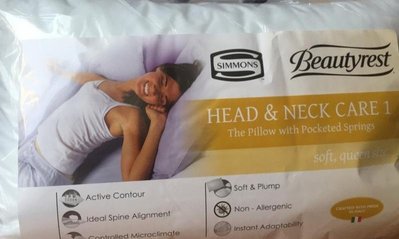 『BAN'S SHOP』Simmons席夢思 義大利原裝進口的Beautyrest 輕柔舒壓獨立筒枕一對 2顆