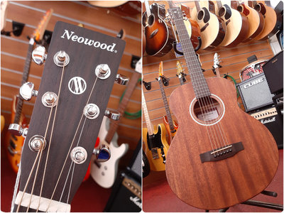 ♪♪學友樂器音響♪♪ Neowood GS-2 民謠吉他 木吉他 桃花心木 附琴袋