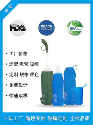 軟水瓶運動水壺500ml折疊水杯徒步旅游水壺戶外運動水瓶