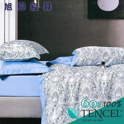 【旭興寢具】TENCEL100%60支天絲萊賽爾纖維 雙人5x6.2尺 薄床包舖棉兩用被四件式組-逐風