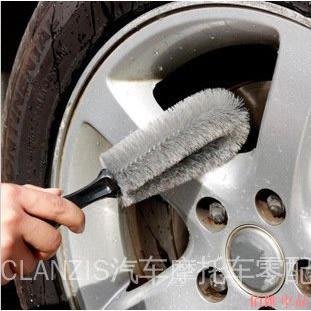 【機車汽配坊】現貨！汽車用品 多功能輪轂刷 圓頭死角清潔  刷 專業鋼圈刷 汽車用品 洗車工具