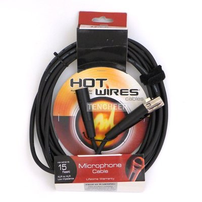 ＜TENCHEER＞ Hot Wires Microphone Cable (XLR to XLR) 麥克風線 15 ft (4.57公尺) 麥克風導線 MIC