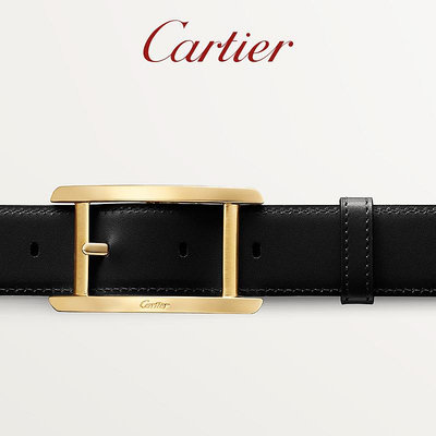 [禮物]Cartier卡地亞Tank 雙面可調節腰帶 鍍金鍍鈀飾面牛皮皮帶