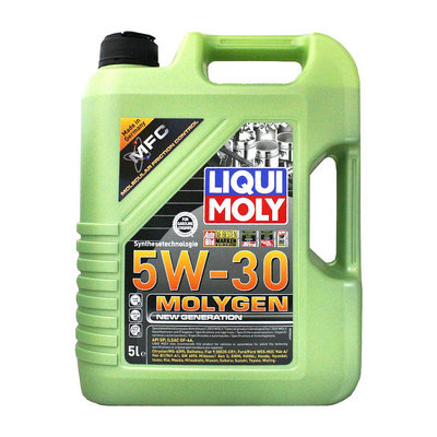 【易油網】LIQUI MOLY 5W30 MOLYGEN 5W-30液態鉬 5L 機油 #9952