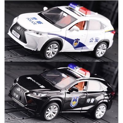 SUMEA 模型車 1：32 凌志 雷克薩斯 NX200t 合金警車 汽車模型 仿真六開門 合金車模 收藏擺件生日新年聖誕節禮