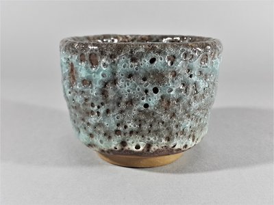 [銀九藝] 早期無款 創意手作 高~7.2公分 結晶釉 陶瓷杯 茶杯