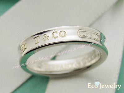 《Eco-jewelry》【Tiffany&amp;Co】經典 1837窄版戒指 純銀925戒指～專櫃真品 已清洗