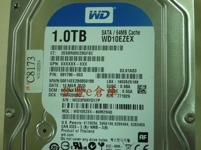【登豐e倉庫】 YF238 WD10EZEX-60M2NA0 1TB SATA3 硬碟