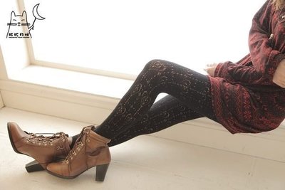 【拓拔月坊】日本製 MORE 森林女孩　洞洞 雙層愛心 混羊毛褲襪　秋冬款～現貨！