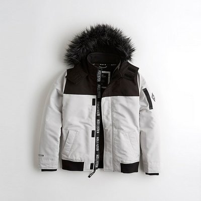【熱賣精選】 美國hollister hco21男士冬季新款修身加絨防風衣夾克外套沖鋒衣