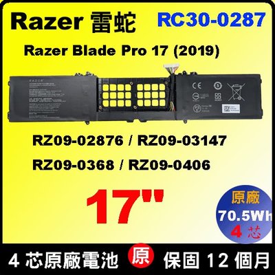 Razer 雷蛇 RC30-0287 原廠電池 RZ09-0287 RZ09-02876 RZ09-03147 RZ09