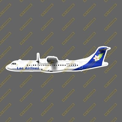 寮國航空 ATR72 擬真民航機貼紙 防水 尺寸165MM