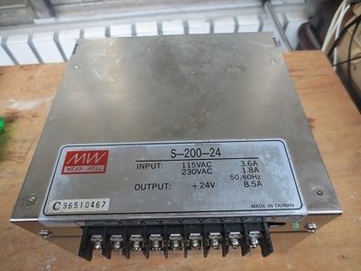 明緯 MW 電源供應器 S-200-24 變壓器 DC24V 8.5A