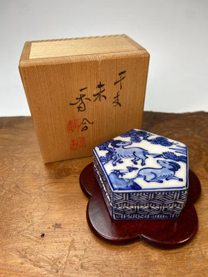 日本京燒巨匠初代高野昭阿彌作香合 香盒 清水燒 京燒 和樂庵