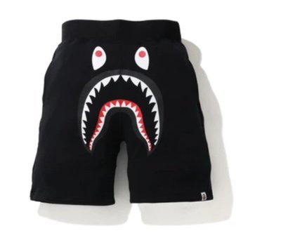 【日貨代購CITY】2020AW APE BAPE SHARK SWEAT SHORTS 棉質 鯊魚 短褲 現貨 黑色