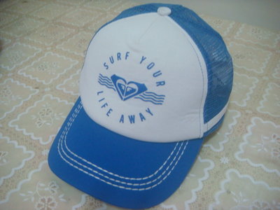 ROXY藍白二手帽子 /二手遮陽帽 二手休閒帽 二手棒球帽 二手鴨舌帽 二手運動帽