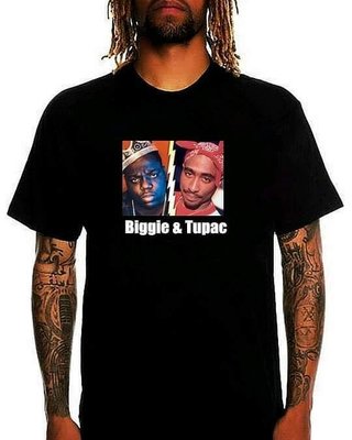 美國 BIGGIE 2PAC 短袖T 饒舌 嘻哈 黑白2色 大尺碼 尺寸S~4XL