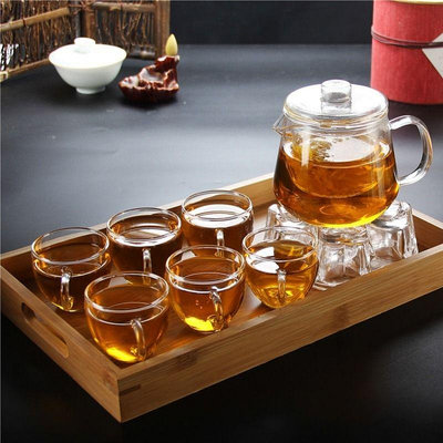 🔥500ml 加厚玻璃壺 茶壺茶具組 紅茶綠茶壺 玻璃茶具套裝 100ml耐熱玻璃茶壺 帶過濾玻璃內膽