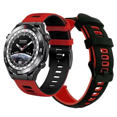 華為 Watch Ultimate 智能手錶帶運動手鍊的軟矽膠錶帶