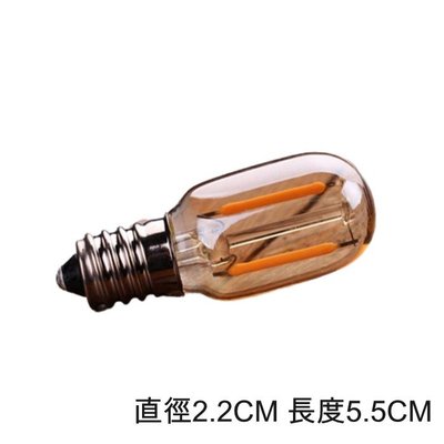 5Cgo【燈藝師】愛迪生LED燈泡110v E14冰箱1W茶色琥珀節能燈220v t568431670151設計師含稅開