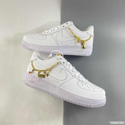 NIKE Air Force 1 Low LX "白 金鏈條 皮革 滑板鞋 DD1525-100 36-45 男女鞋