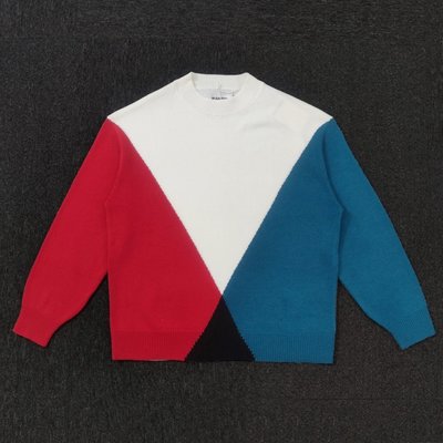 Ella精品-JIL wool blend color contrast crewneck sweater 針織毛衣