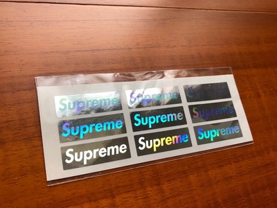 Supreme Strike Box Logo Sticker 閃光 雷射 九宮格 貼紙