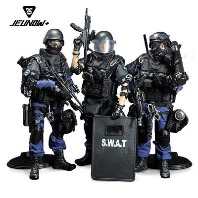 創客優品 【新品上市】16兵人模型套裝警察 SWAT特種部隊人偶 成人手辦模型男禮物 MX731