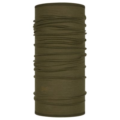 【BUFF】BF113010-843 西班牙《舒適》美麗諾羊毛頭巾 橄欖綠 素色 保暖魔術頭巾 merino wool