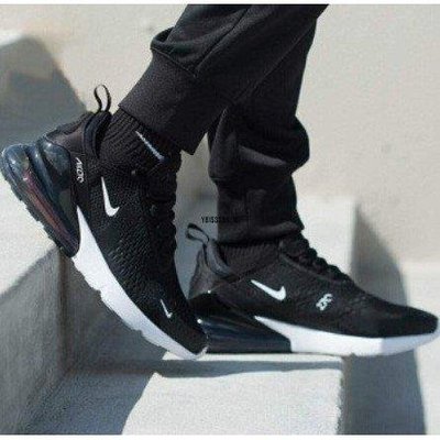 【正品】Nike Air Max 270 黑色 黑白 網面 透氣 氣墊 慢跑 休閒 男 AH8050-002潮鞋