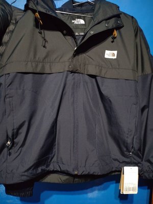 賣 The North Face 北面 北臉 男款 黑藍色 防風防潑水 連帽外套 M號 (5AZM0ZE)