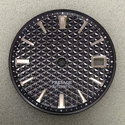 31mm 立方圖案手錶錶盤手錶配件適用於日本 NH35/NH36/4R36 機芯
