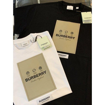 Burberry 經典品牌標籤Logo設計 新款 短袖T恤上衣