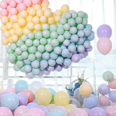 現貨 馬卡龍氣球婚慶用品結婚浪漫裝飾場景布置生日派對糖果色ins氣球可開發票