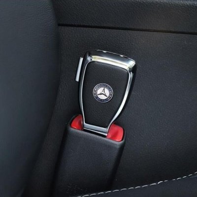 M-Benz 賓士 安全帶消音扣 奔馳C200 S350 E250 W213 AMG CLA  保險帶插扣 車標裝飾扣環