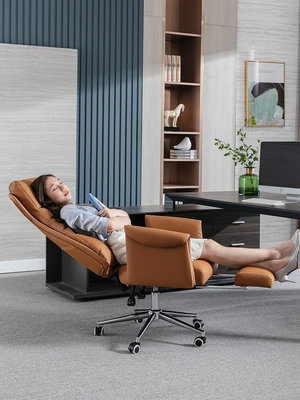 老板椅真皮老板椅辦公室辦公椅可躺電腦椅家用舒適久坐商務大班椅子懶人