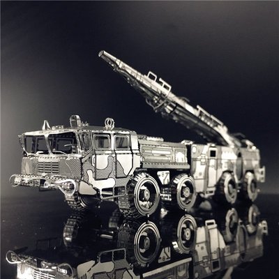 3D立體金屬拼圖東風11A彈道導彈模型發射車兒童軍事玩具