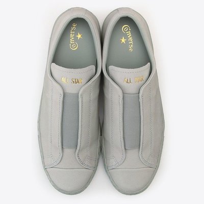 TSU 日本代購ALL STAR COUPE FLATSLIP OX LEATHER   帆布鞋 真皮 灰色 懶人鞋