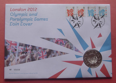 銀幣雙色花園-英國2012年倫敦奧運會-5英鎊紀念幣官方首日封