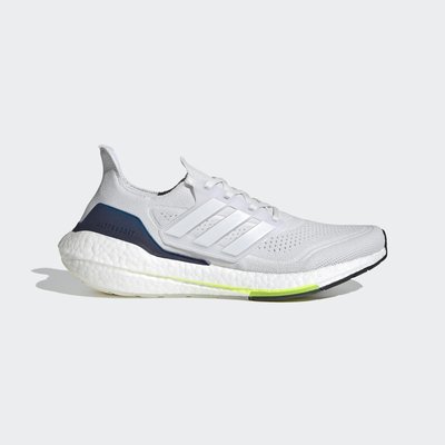 現貨 iShoes正品 Adidas Ultraboost 21 男鞋 白 藍 跑鞋 輕量 避震 慢跑鞋 FY0371