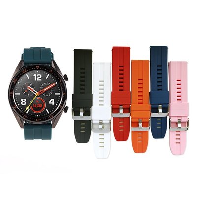22mm / 20mm 快速釋放矽膠錶帶 適用於 華為Watch GT GT2 運動替換錶帶