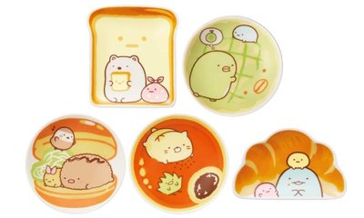 鼎飛臻坊 角落生物 一番賞 麵包造型 陶瓷 盤子套組(5入) 日本正版