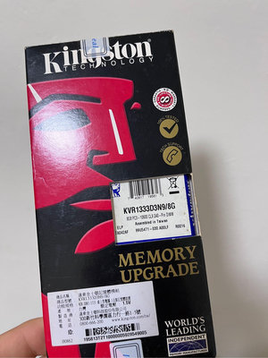 kingston KVR1333D3N9 8G DDR3 1.5V 桌上型電腦記憶體 1333 雙面