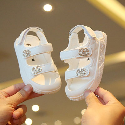 鞋內長13~17公分 包頭嬰兒鞋夏季寶寶學步涼鞋軟底女寶寶鞋  1232109