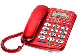 【NICE-達人】【免運】SANLUX台灣三洋TEL-856 來電顯示有線電話機_保固一年_紅色款